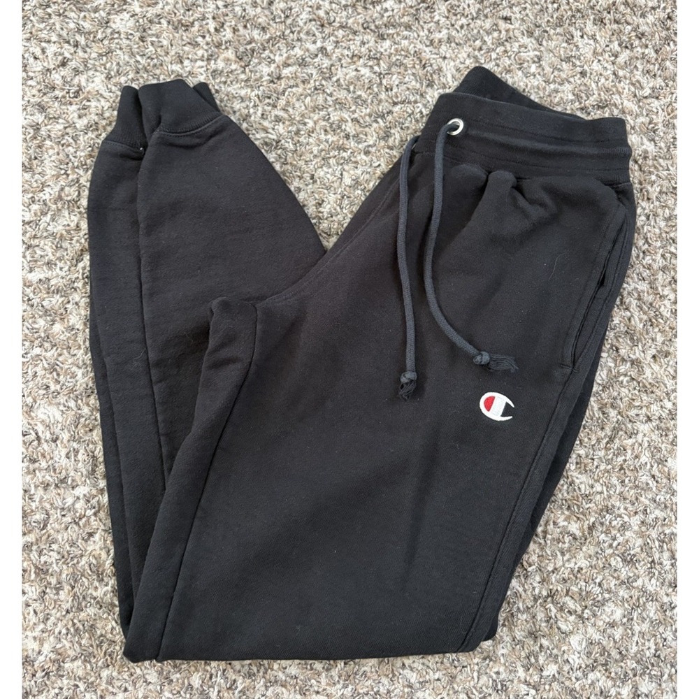 Champion Reverse Weave Joggers Black Sweatpants Size Small